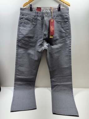 Switch Y2K Men’s Streetwear Jeans Gray 34X32 Grunge New Hip Hop Straight Fit